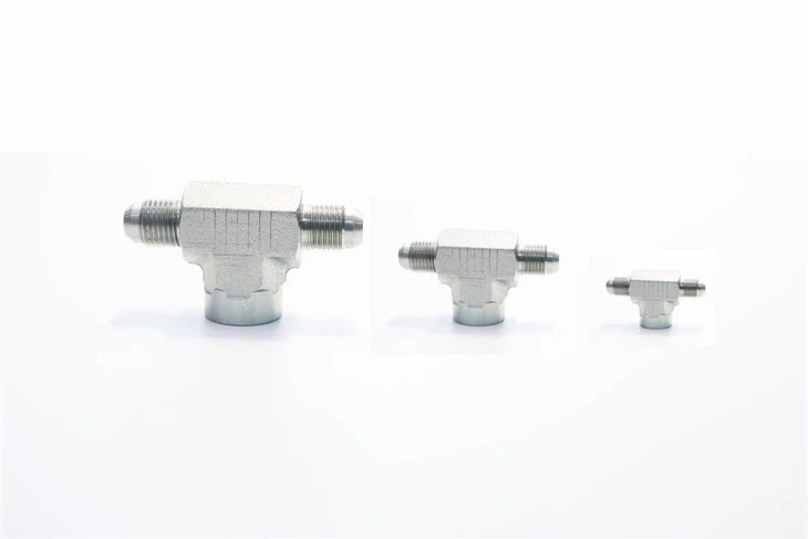 Male JIC Female NPTF Tee Hydraulic Adapter Hose Fittings