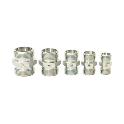 Sèrie 1C 1D DIN Adaptadors hidràulics de tipus de mossegada de rosca mètrica recta d'acer DIN